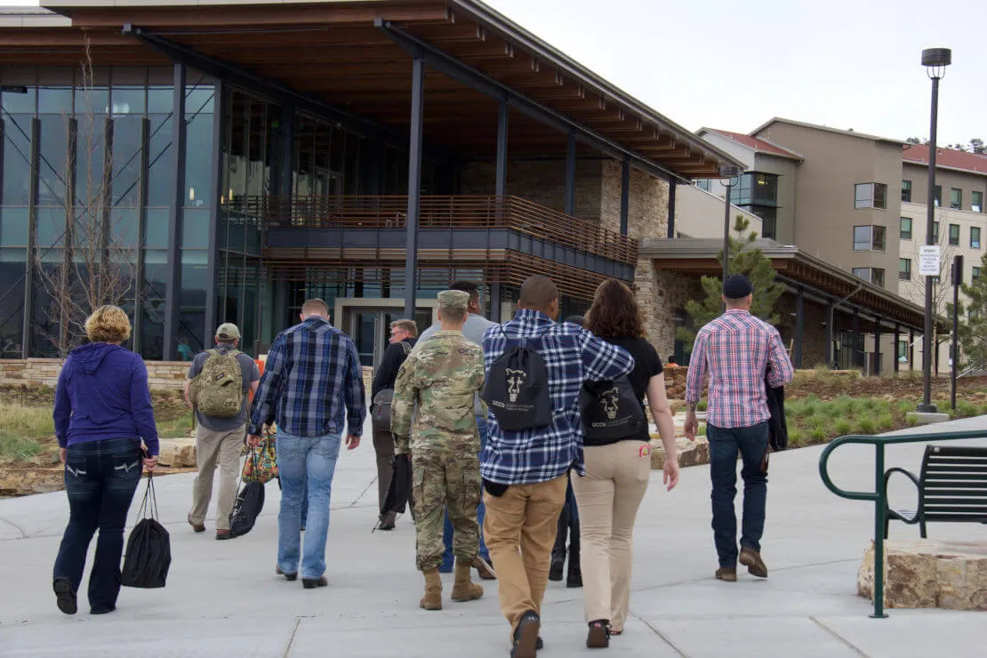 military affiliated people on a tour