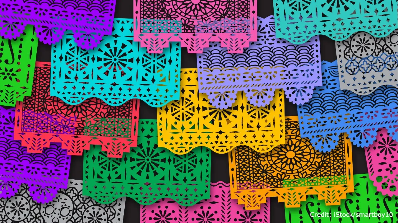 latinx cultural flags in many colors