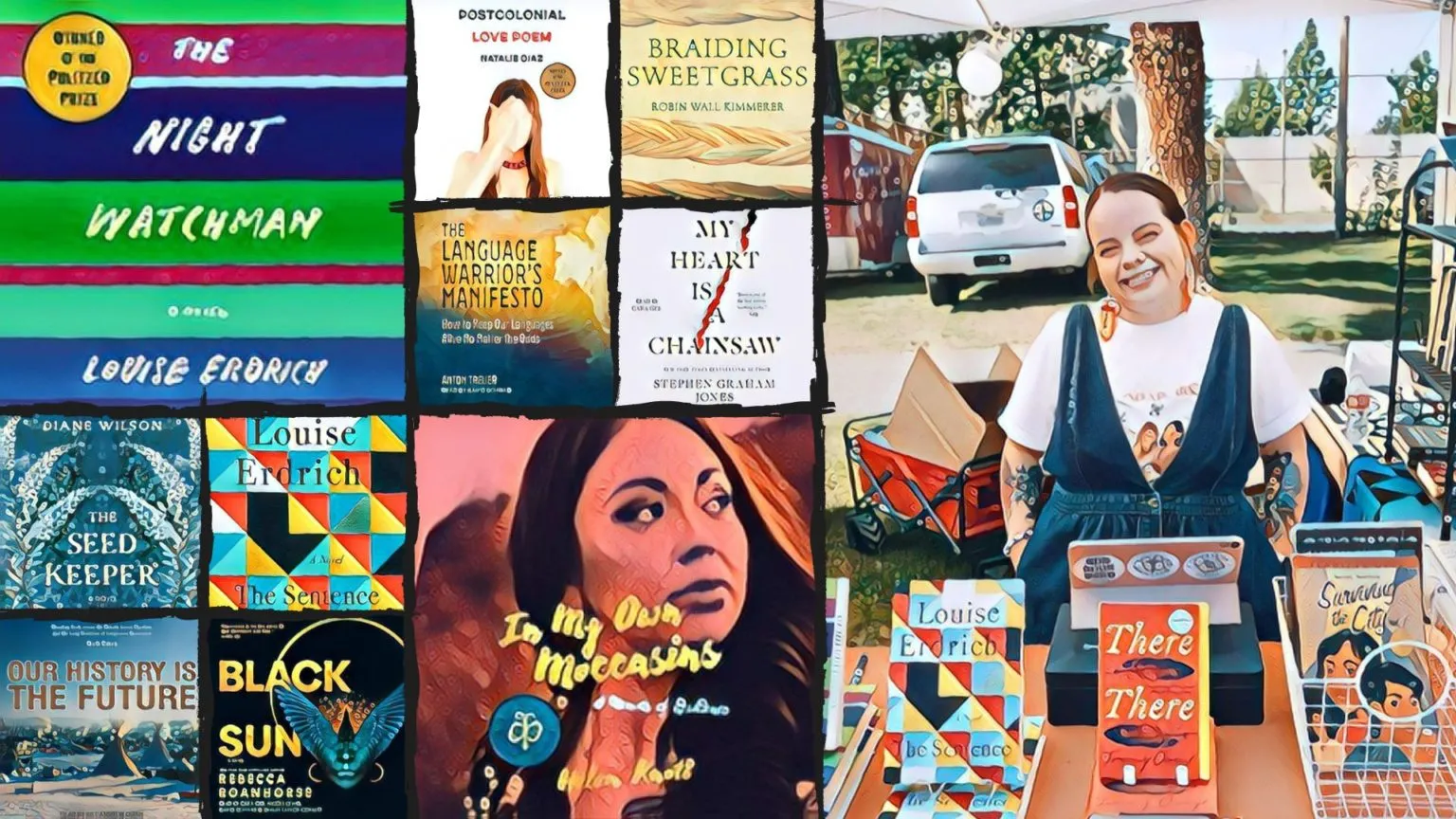 collage of books for Native American Heritage Month
